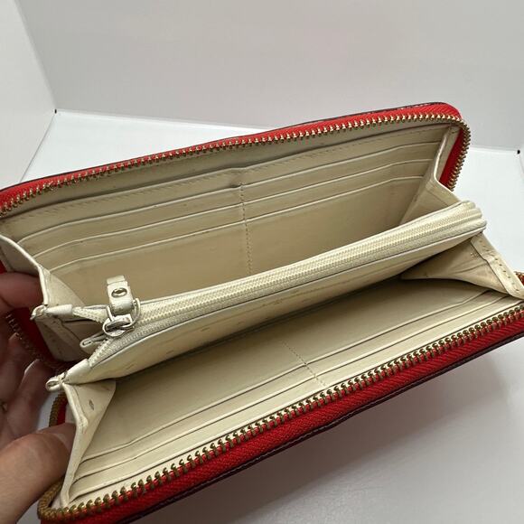 KATE SPADE New York Red Neda Bridge Place Zip Around Wallet - Picture 5 of 10